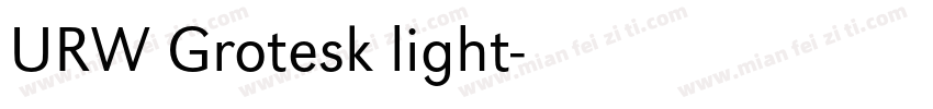 URW Grotesk light字体转换